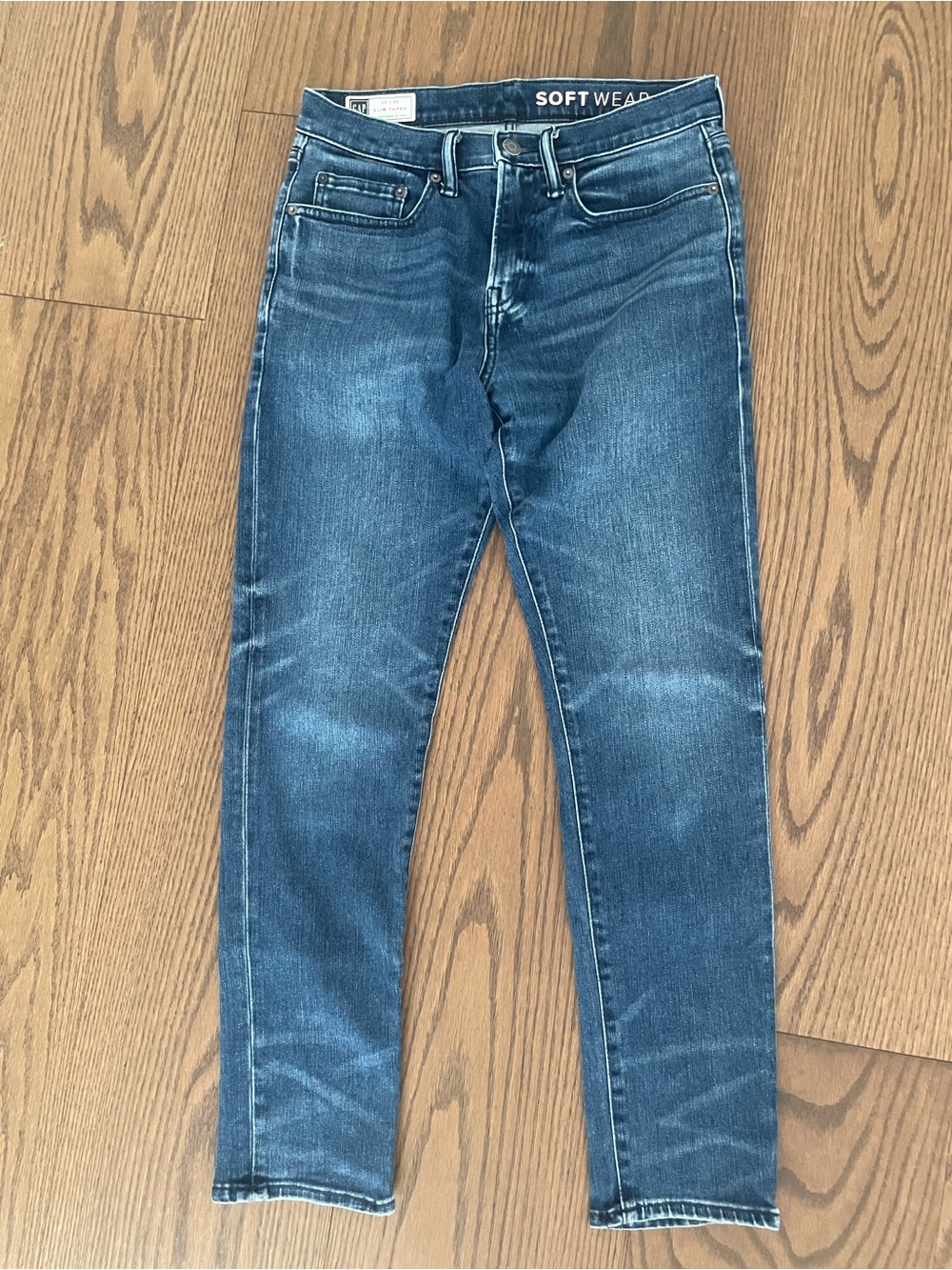 GAP Men's Slim Taper Dark Blue Jeans Straight skinny pants denim